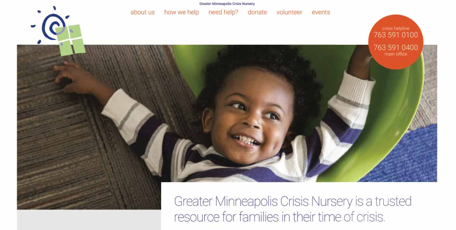 Greater Minneapolis Crisis Nursery website